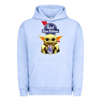 Pigment Grape Ice Baby Yoda Hugs Pabst Blue Ribbon Beer Urban Hoodie - artisFamous