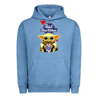Baby Yoda Hugs Pabst Blue Ribbon Beer Urban Hoodie | Teevron