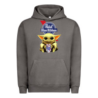 Pigment Tornado Baby Yoda Hugs Pabst Blue Ribbon Beer Urban Hoodie - artisFamous