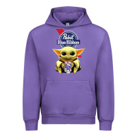 Tulip Baby Yoda Hugs Pabst Blue Ribbon Beer Urban Hoodie - artisFamous
