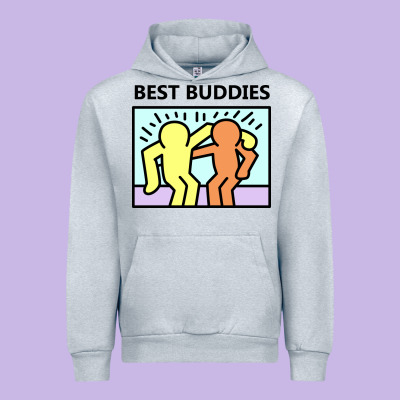 Best Buddies Urban Hoodie Designed By Artisfamous