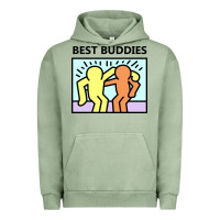 Pigment Oil Green best buddies Urban Hoodie - artisFamous