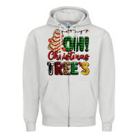 Dove Grey oh Christmas tree's ado Zipper Hoodie - AdoDesignShop