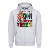 Heather Grey oh Christmas tree's ado Zipper Hoodie - AdoDesignShop