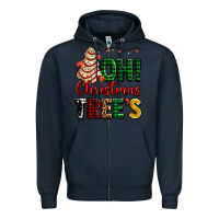 Navy oh Christmas tree's ado Zipper Hoodie - AdoDesignShop