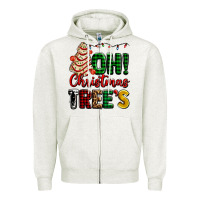 Oatmeal Heather oh Christmas tree's ado Zipper Hoodie - AdoDesignShop
