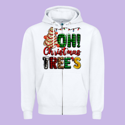 Oh Christmas Tree's Ado Zipper Hoodie Designed By Adodesignshop