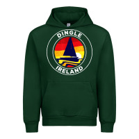Forest Green dingle ireland vintage sailboat 70s retro sunset Urban Hoodie - artisFamous