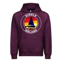 Mauve Wine dingle ireland vintage sailboat 70s retro sunset Urban Hoodie - artisFamous