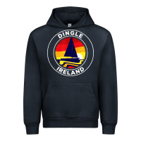 Navy dingle ireland vintage sailboat 70s retro sunset Urban Hoodie - artisFamous