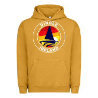 Pigment Peanut Butter dingle ireland vintage sailboat 70s retro sunset Urban Hoodie - artisFamous
