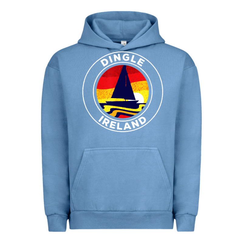 Dingle Ireland Vintage Sailboat 70s Retro Sunset Urban Hoodie by artisFamous | Teevron