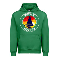 Emerald dingle ireland vintage sailboat 70s retro sunset Urban Hoodie - artisFamous
