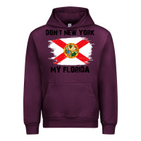 Mauve Wine don't new york my florida t shirt flag Urban Hoodie - artisFamous