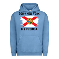 Pigment Pebble Blue don't new york my florida t shirt flag Urban Hoodie - artisFamous