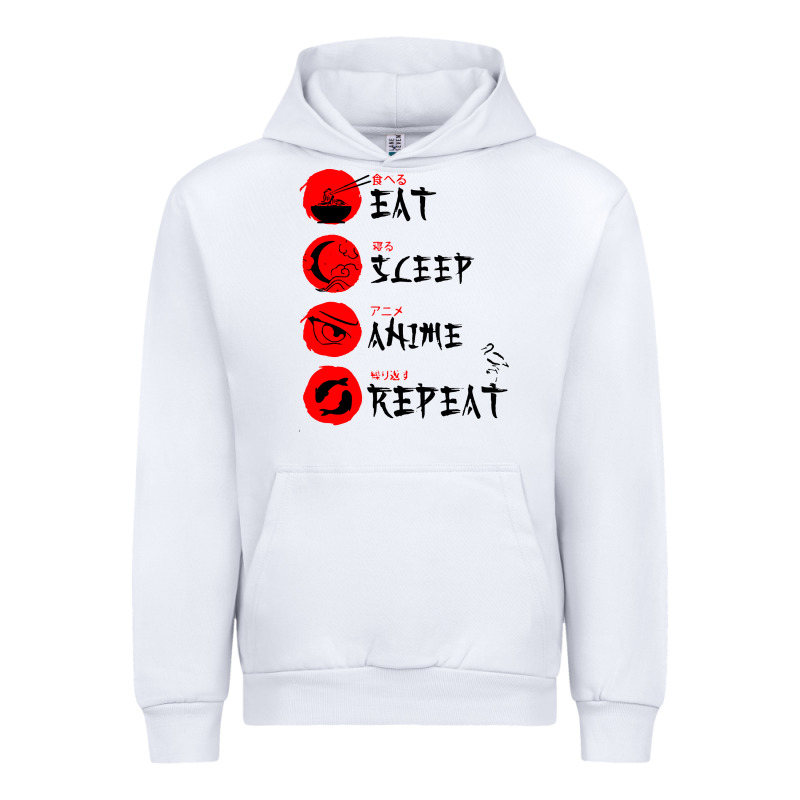 Eat Sleep Anime Repeat Japanese Urban Hoodie by artisFamous | Teevron