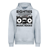 Heather Grey eighties music rocks Urban Hoodie - artisFamous