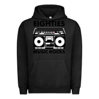 Pigment Black eighties music rocks Urban Hoodie - artisFamous