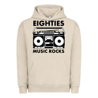 Pigment French Oak eighties music rocks Urban Hoodie - artisFamous