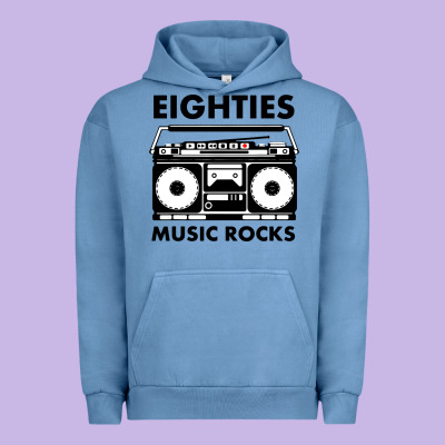 Eighties Music Rocks Urban Hoodie Designed By Artisfamous