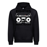 Black eighties music rocks Urban Hoodie - artisFamous