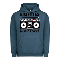 Pigment Midnight Navy eighties music rocks Urban Hoodie - artisFamous