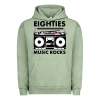 Pigment Oil Green eighties music rocks Urban Hoodie - artisFamous