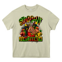 Mossy Steppin' into Juneteenth black girl sneakers Heavy Core Tee - RanaPortraitStore