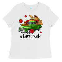White tacotruck olivia Ladies Tee - OliviaCreatesArt