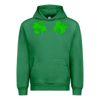 Emerald four leaf clover Urban Hoodie - artisFamous
