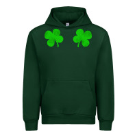 Forest Green four leaf clover Urban Hoodie - artisFamous
