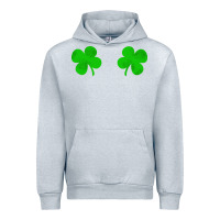 Heather Grey four leaf clover Urban Hoodie - artisFamous