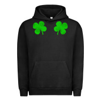 Pigment Black four leaf clover Urban Hoodie - artisFamous