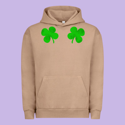 Four Leaf Clover Urban Hoodie Designed By Artisfamous