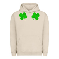 Pigment French Oak four leaf clover Urban Hoodie - artisFamous