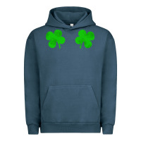 Pigment Midnight Navy four leaf clover Urban Hoodie - artisFamous
