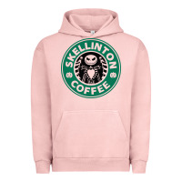 Pigment Salmon skeleton coffee halloween Urban Hoodie - artisFamous