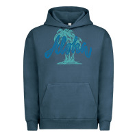 Pigment Midnight Navy hawaii aloha art Urban Hoodie - artisFamous
