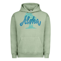 Pigment Oil Green hawaii aloha art Urban Hoodie - artisFamous