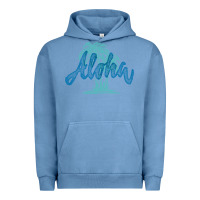 Pigment Pebble Blue hawaii aloha art Urban Hoodie - artisFamous