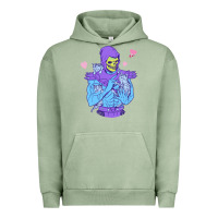 Pigment Oil Green skeletor's cat Urban Hoodie - artisFamous