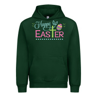 Forest Green happy easter Urban Hoodie - artisFamous