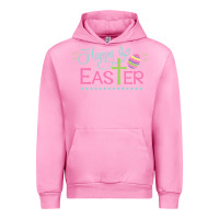Fuchsia Pink happy easter Urban Hoodie - artisFamous