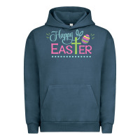 Pigment Midnight Navy happy easter Urban Hoodie - artisFamous