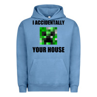 Pigment Pebble Blue creeper meme Urban Hoodie - artisFamous