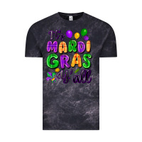 Cloud Black It's Mardi Gras y'all Vintage Tee - FaDigitalArtStudio