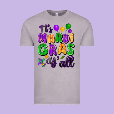 It's Mardi Gras Y'all Vintage Tee Designed By Fadigitalartstudio