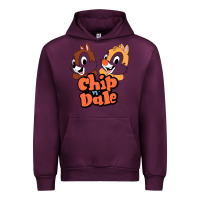 Mauve Wine chip n dale Urban Hoodie - artisFamous