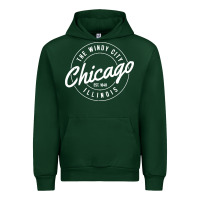 Forest Green chicago Urban Hoodie - artisFamous