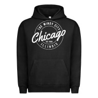 Pigment Black chicago Urban Hoodie - artisFamous